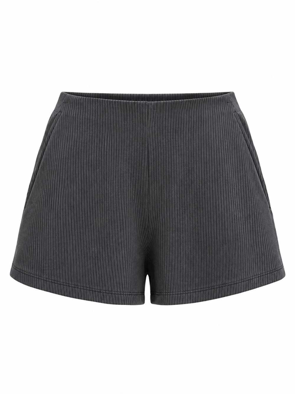 Lululemon Softstreme Ribbed High-Rise Short 2" Graphite Grey Size 14